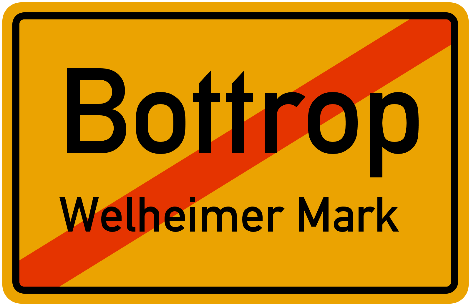 Ortsausgang Bottrop Welheimer Mark