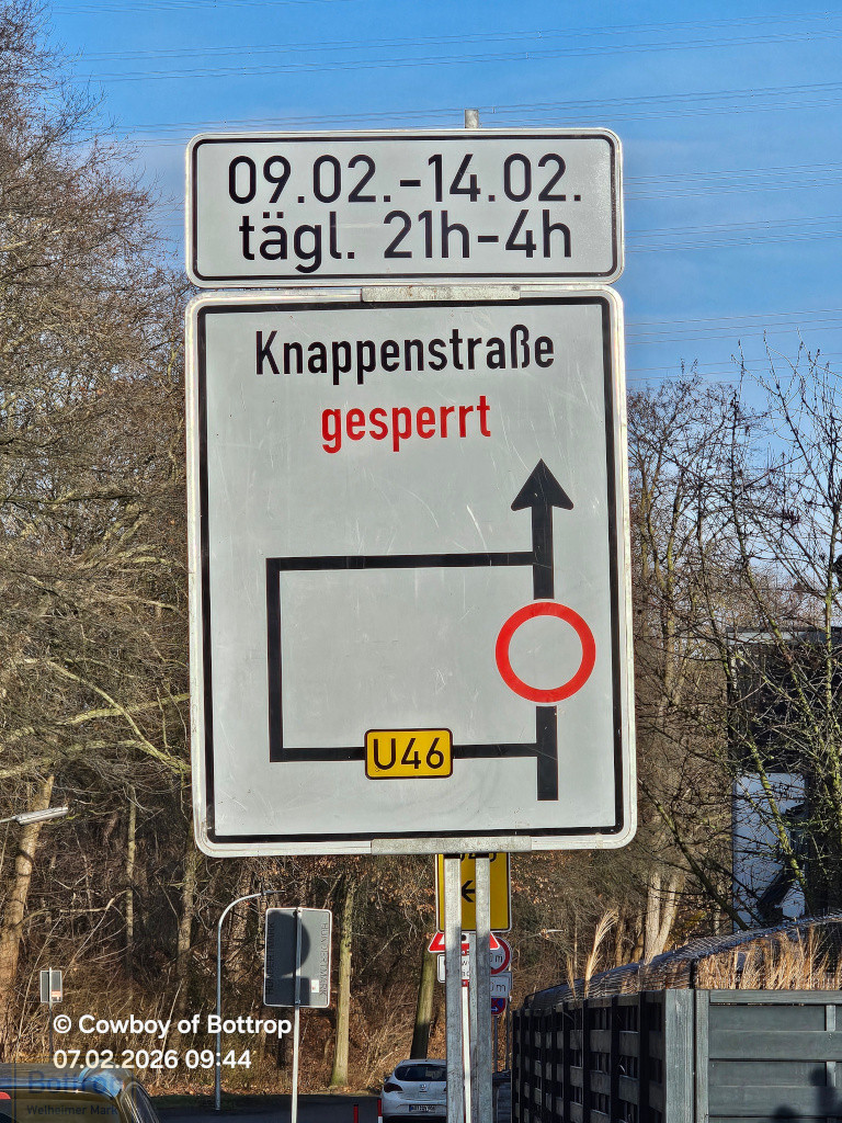 Vorankündigung Sperrung Knappenstrasse 02/2026